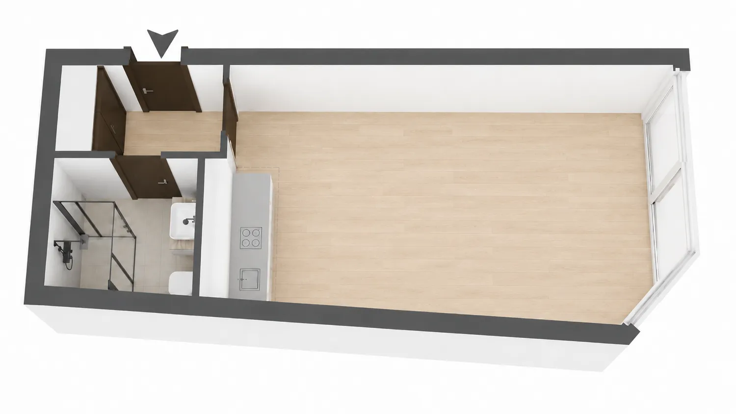 1 Zimmer Wohnung mit 25 m² in Köln – Bild 1