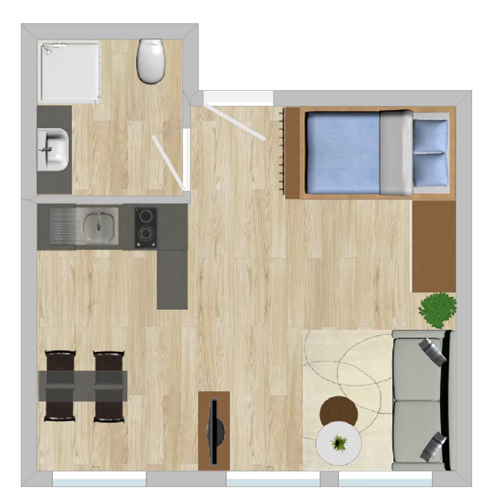 1 Zimmer Wohnung mit 23 m² in Magdeburg – Bild 6