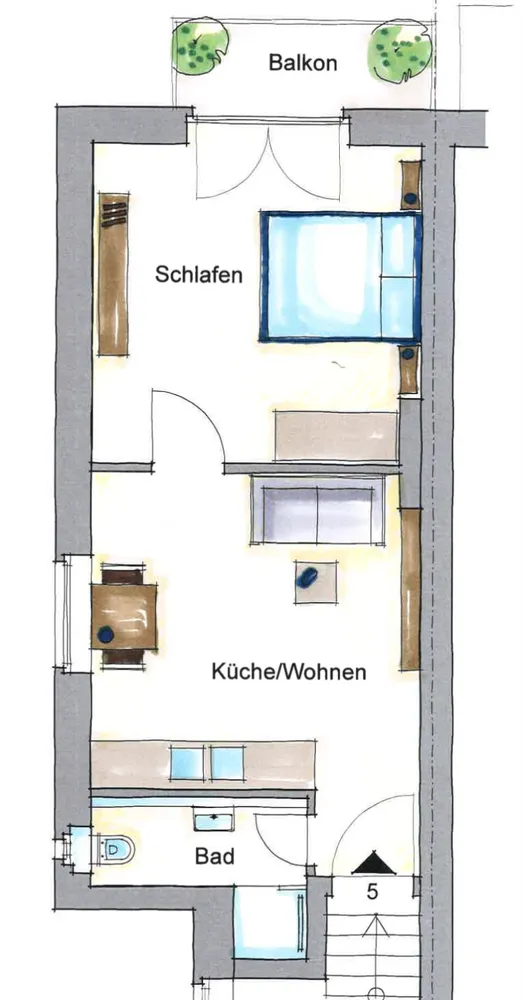 2 room apartment with 42 m² in Düsseldorf – Photo 2