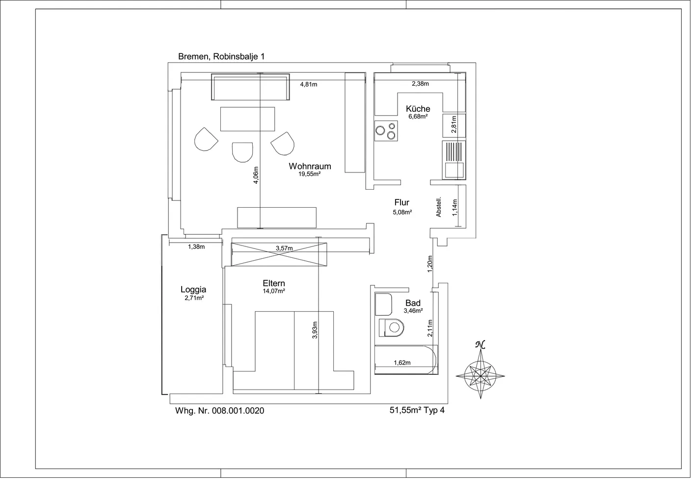 2 Zimmer Wohnung mit 51 m² in Bremen – Bild 11