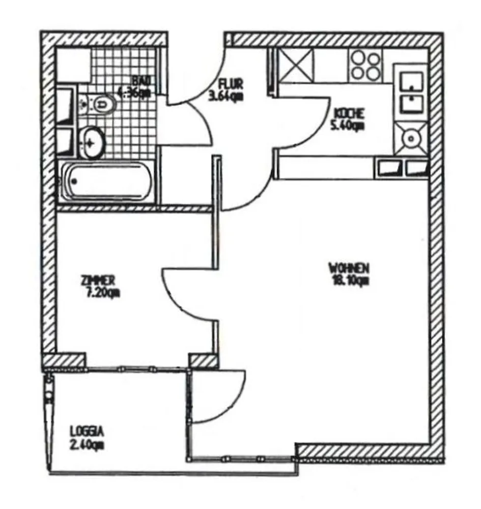 2 Zimmer Wohnung mit 42 m² in Berlin – Bild 2