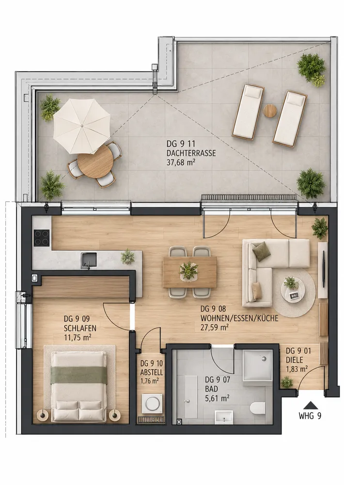2 Zimmer Wohnung mit 69 m² in Limburg an der Lahn – Bild 3