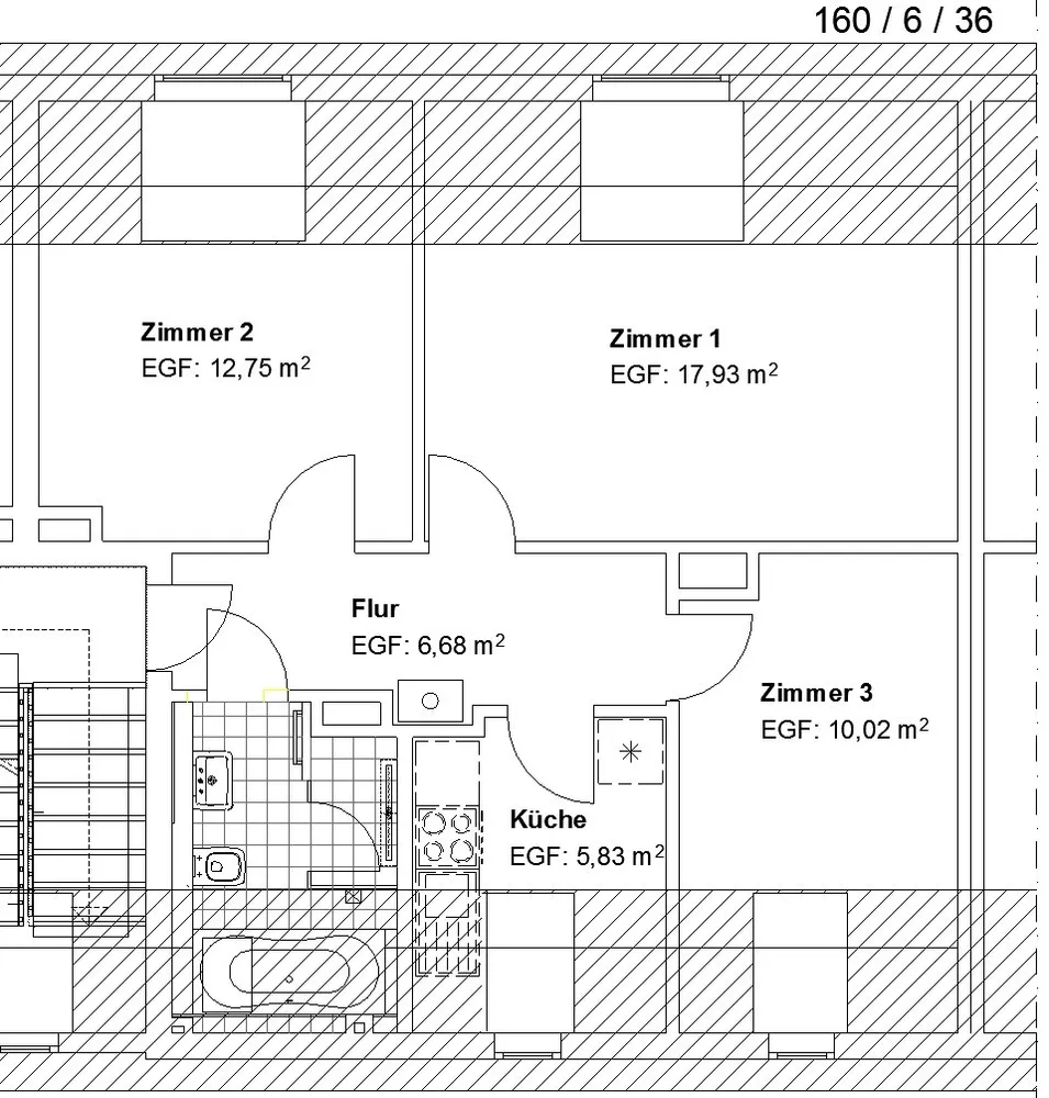 3 Zimmer Wohnung mit 57 m² in Kassel – Bild 2