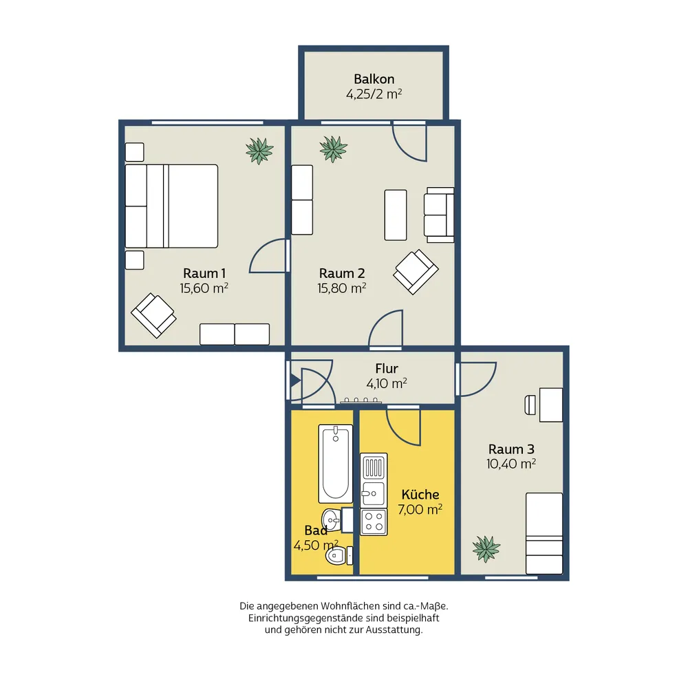 3 Zimmer Wohnung mit 60 m² in Leipzig – Bild 7