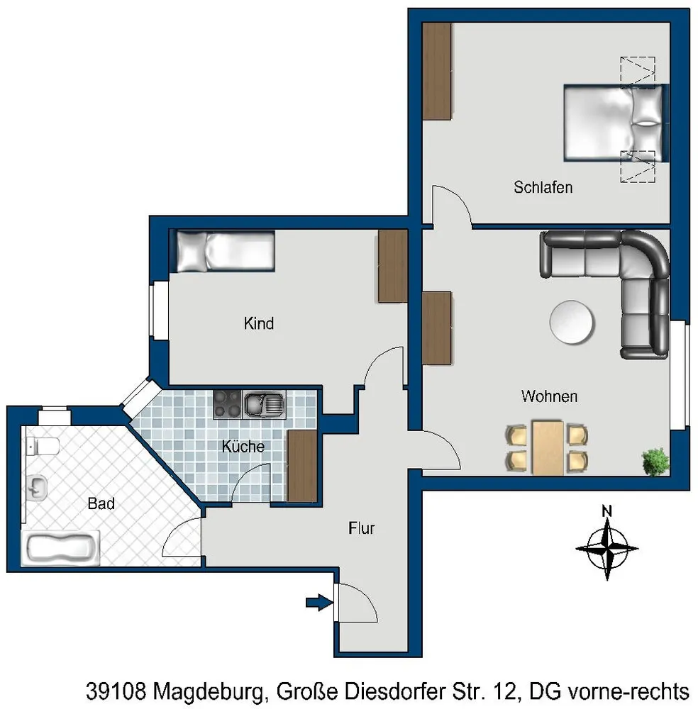 3 Zimmer Wohnung mit 90 m² in Magdeburg – Bild 8