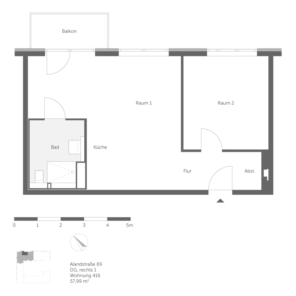 2 Zimmer Wohnung mit 58 m² in Berlin – Bild 7
