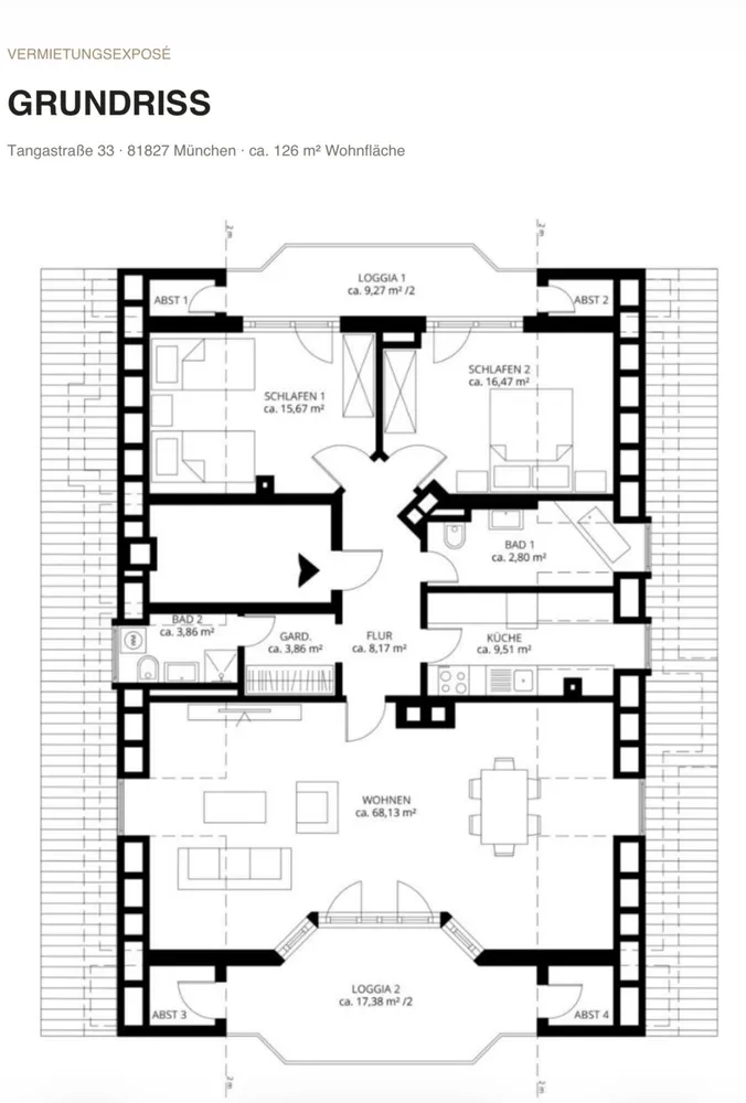 3 Zimmer Wohnung mit 126 m² in München – Bild 5