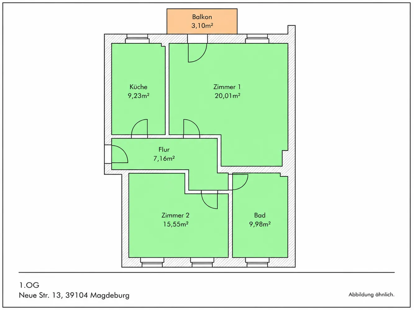 2 Zimmer Wohnung mit 66 m² in Magdeburg – Bild 9