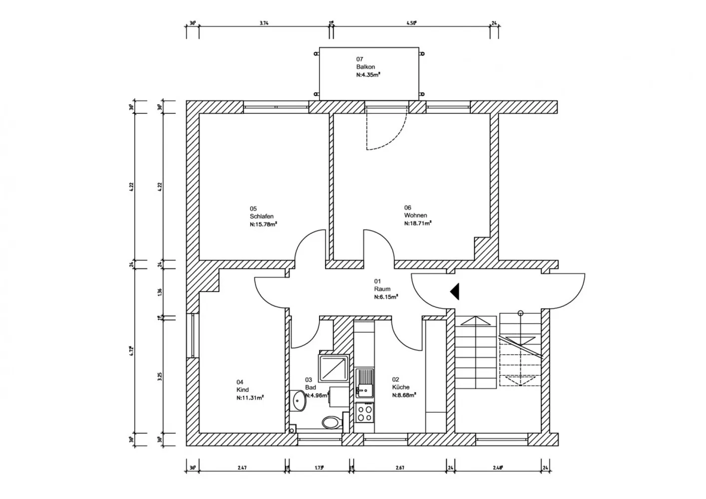 3 Zimmer Wohnung mit 69 m² in Magdeburg – Bild 2