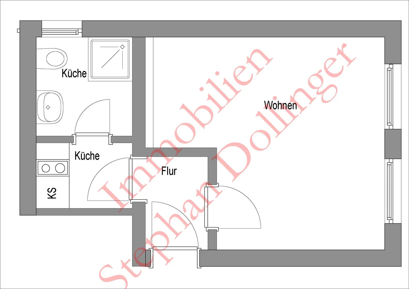 1 room apartment with 22 m² in Munich – Photo 8