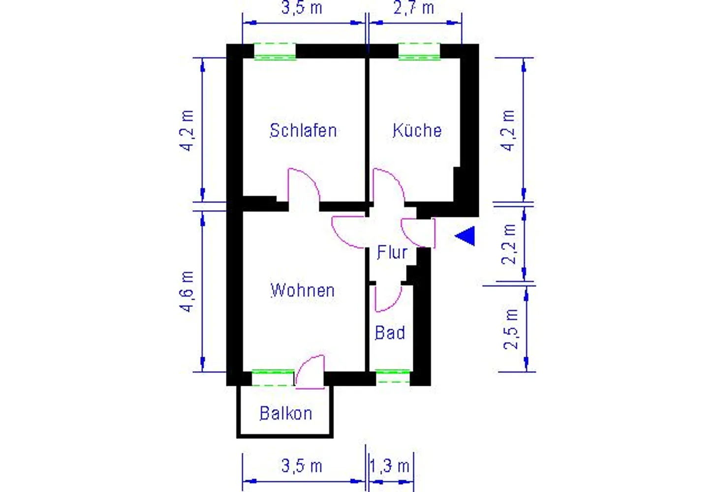 2 room apartment with 49 m² in Magdeburg – Photo 2