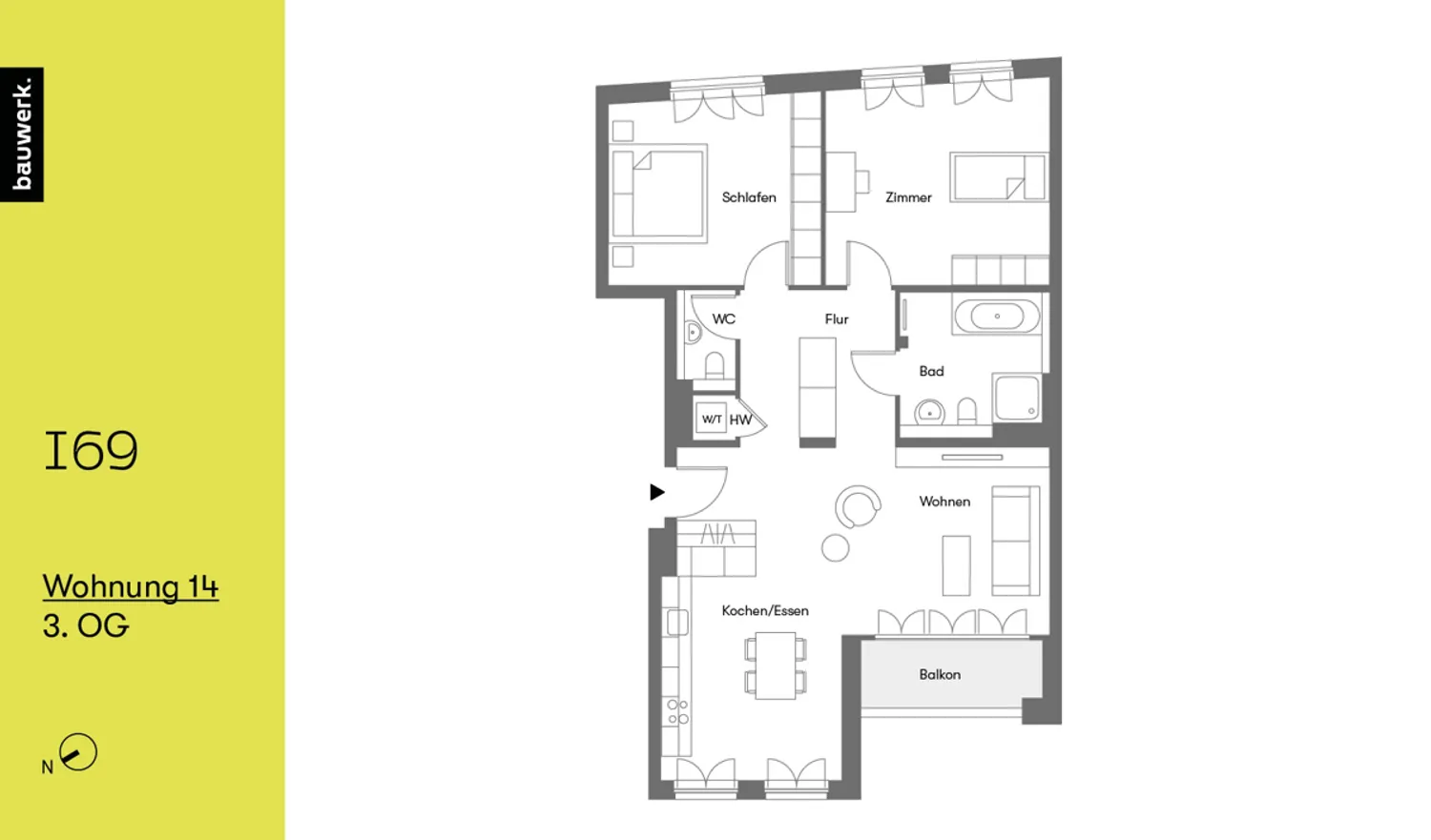 3 Zimmer Wohnung mit 97 m² in München – Bild 4