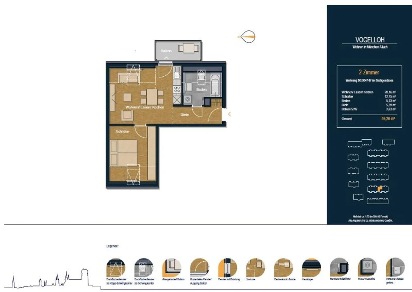 2 Zimmer Wohnung mit 46 m² in München – Bild 7