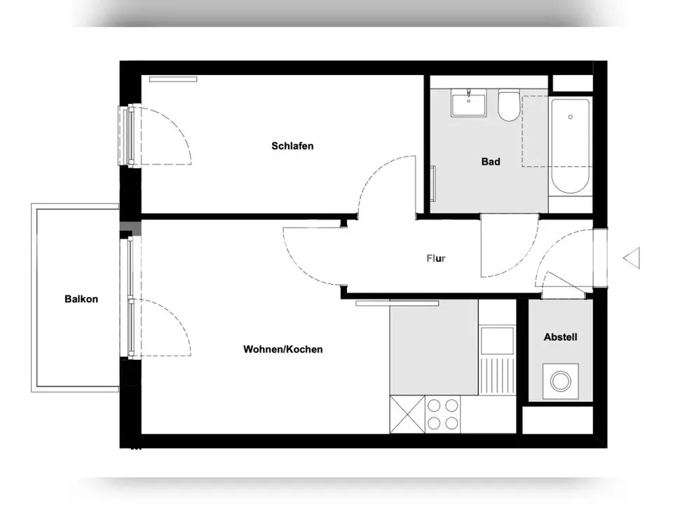 2 Zimmer Wohnung mit 40 m² in Hamburg – Bild 4