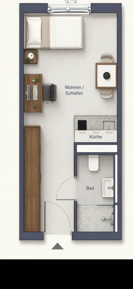 1 Zimmer Wohnung mit 20 m² in Wiesbaden – Bild 9
