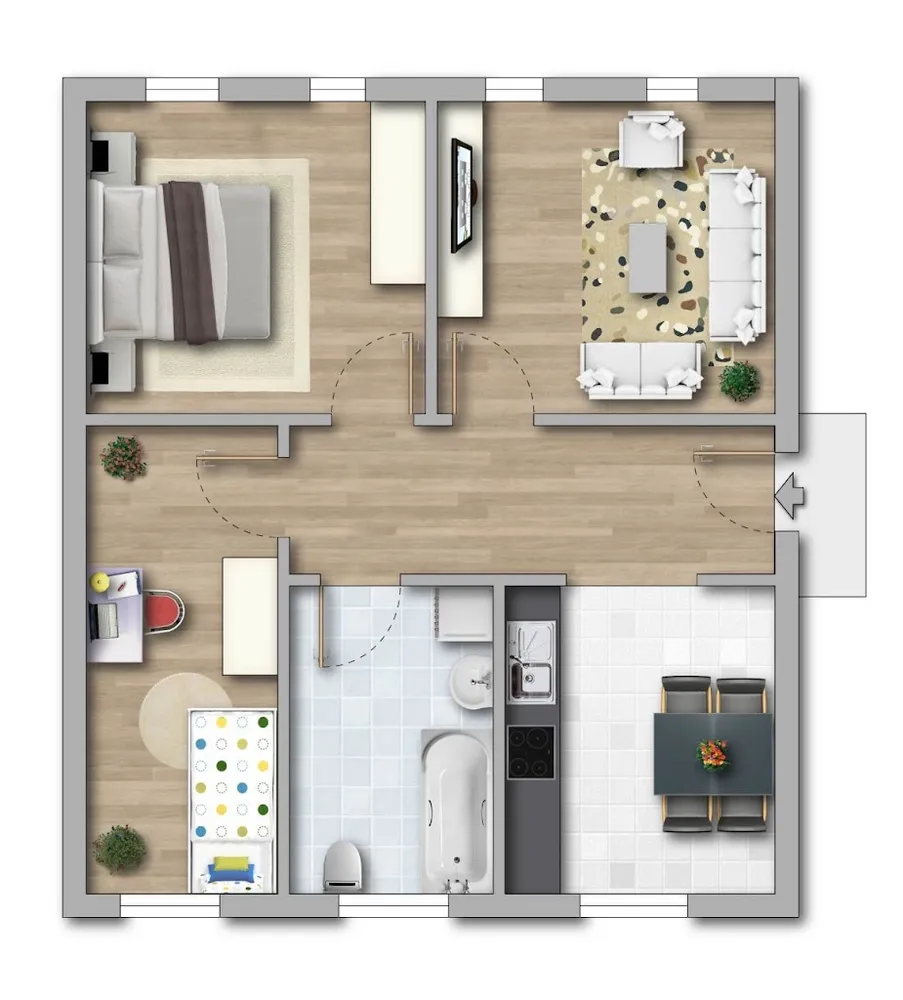 3 Zimmer Wohnung mit 59 m² in Merseburg – Bild 9