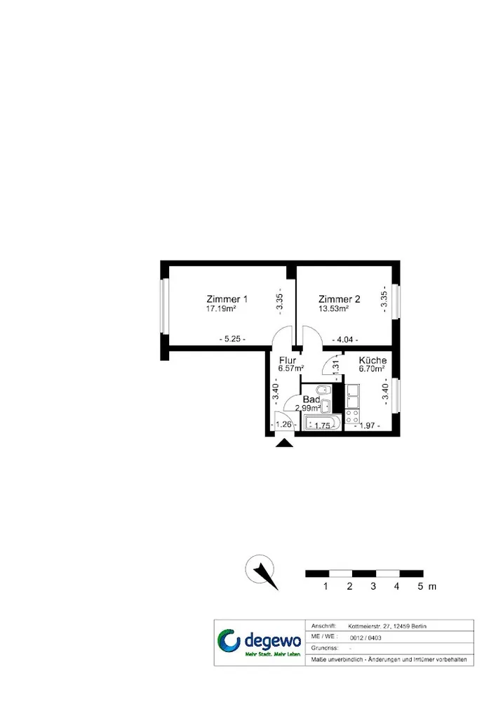 2 Zimmer Wohnung mit 47 m² in Berlin – Bild 2