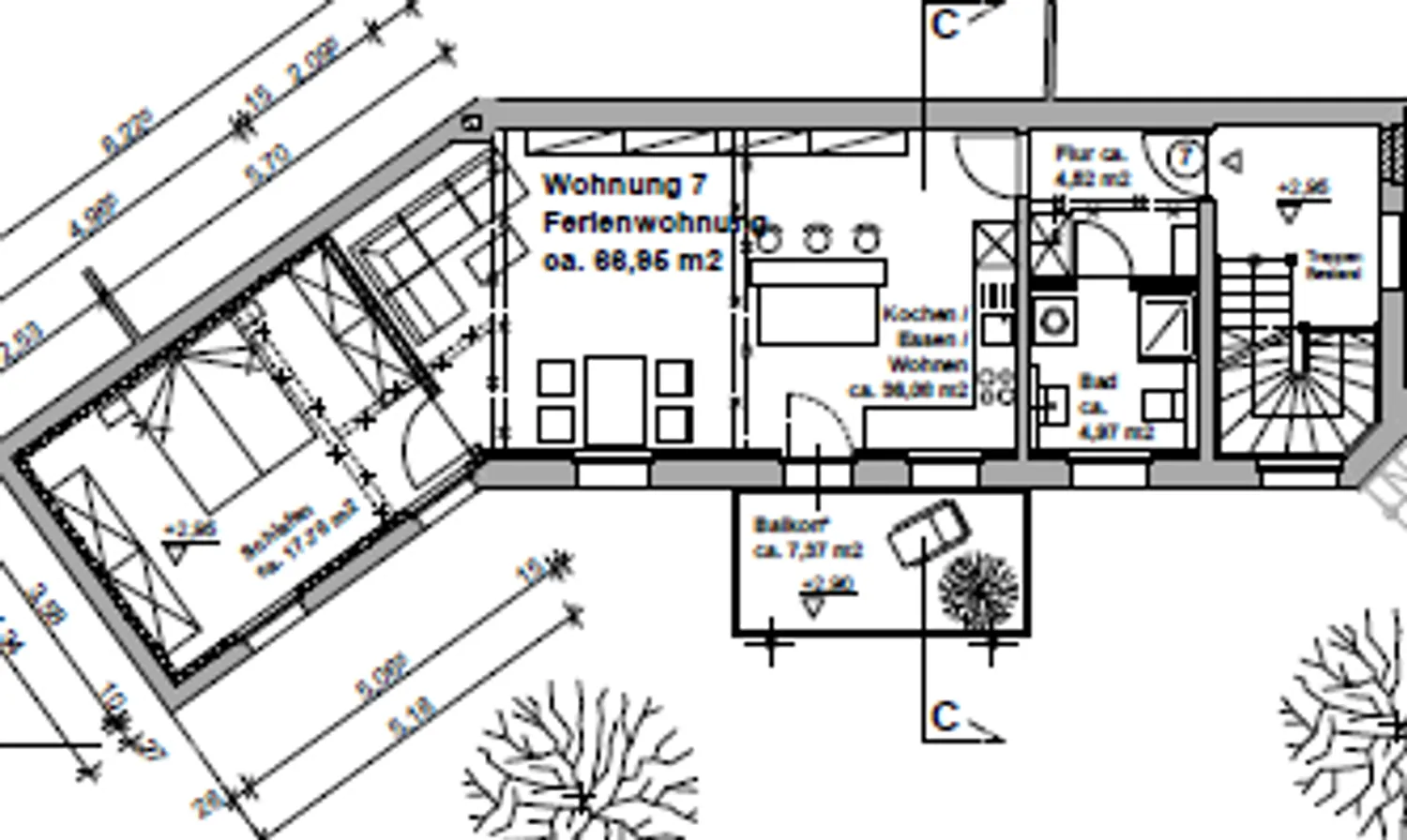 2 Zimmer Wohnung mit 67 m² in Erlangen – Bild 2