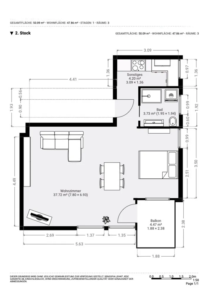 1 Zimmer Wohnung mit 48 m² in Berlin – Bild 7