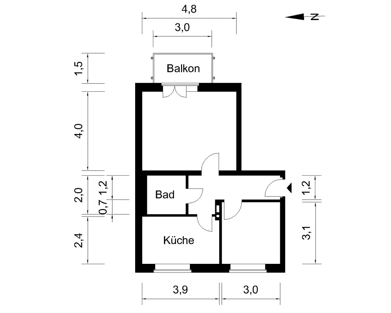 2 Zimmer Wohnung mit 50 m² in Magdeburg – Bild 3