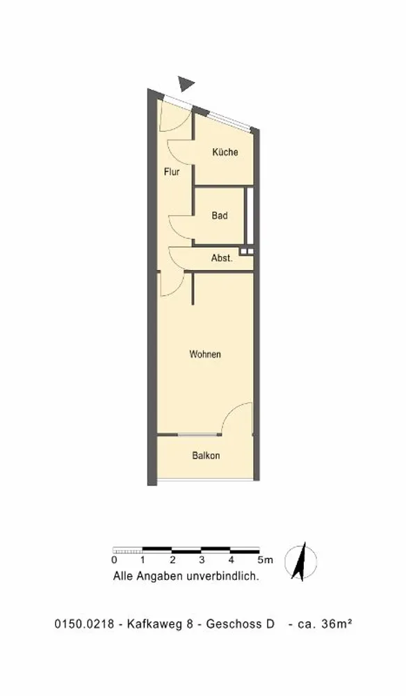 1 Zimmer Wohnung mit 36 m² in Stuttgart – Bild 2