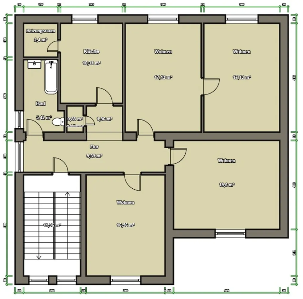5 Zimmer Wohnung mit 99 m² in Dortmund – Bild 2