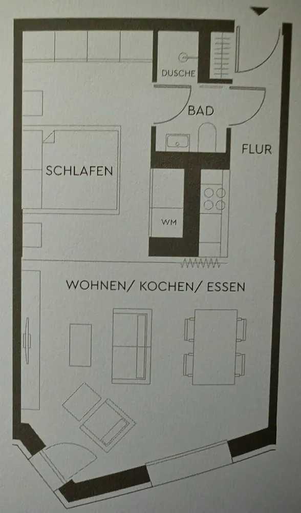 2 room apartment with 45 m² in Munich – Photo 1