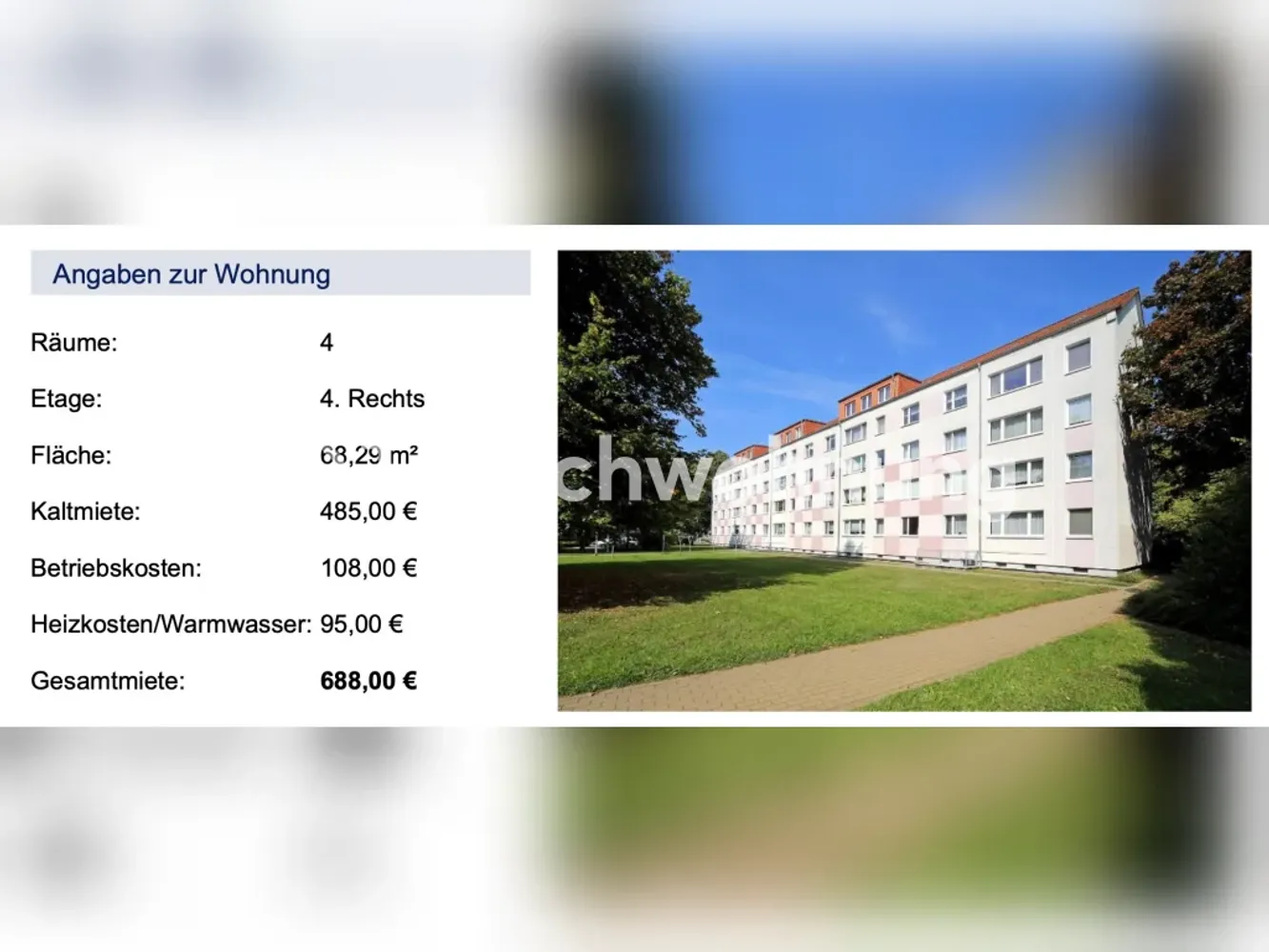 4 Zimmer Wohnung mit 70 m² in Rostock – Bild 1