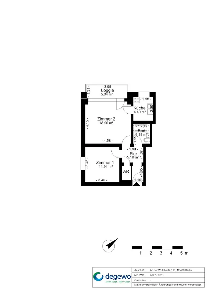 2 room apartment with 47 m² in Berlin – Photo 2