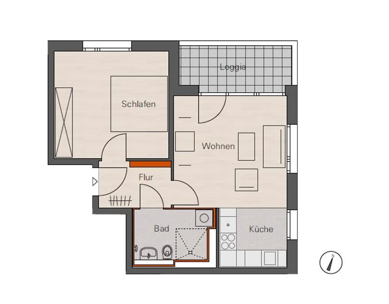 2 Zimmer Wohnung mit 50 m² in Nürnberg – Bild 4