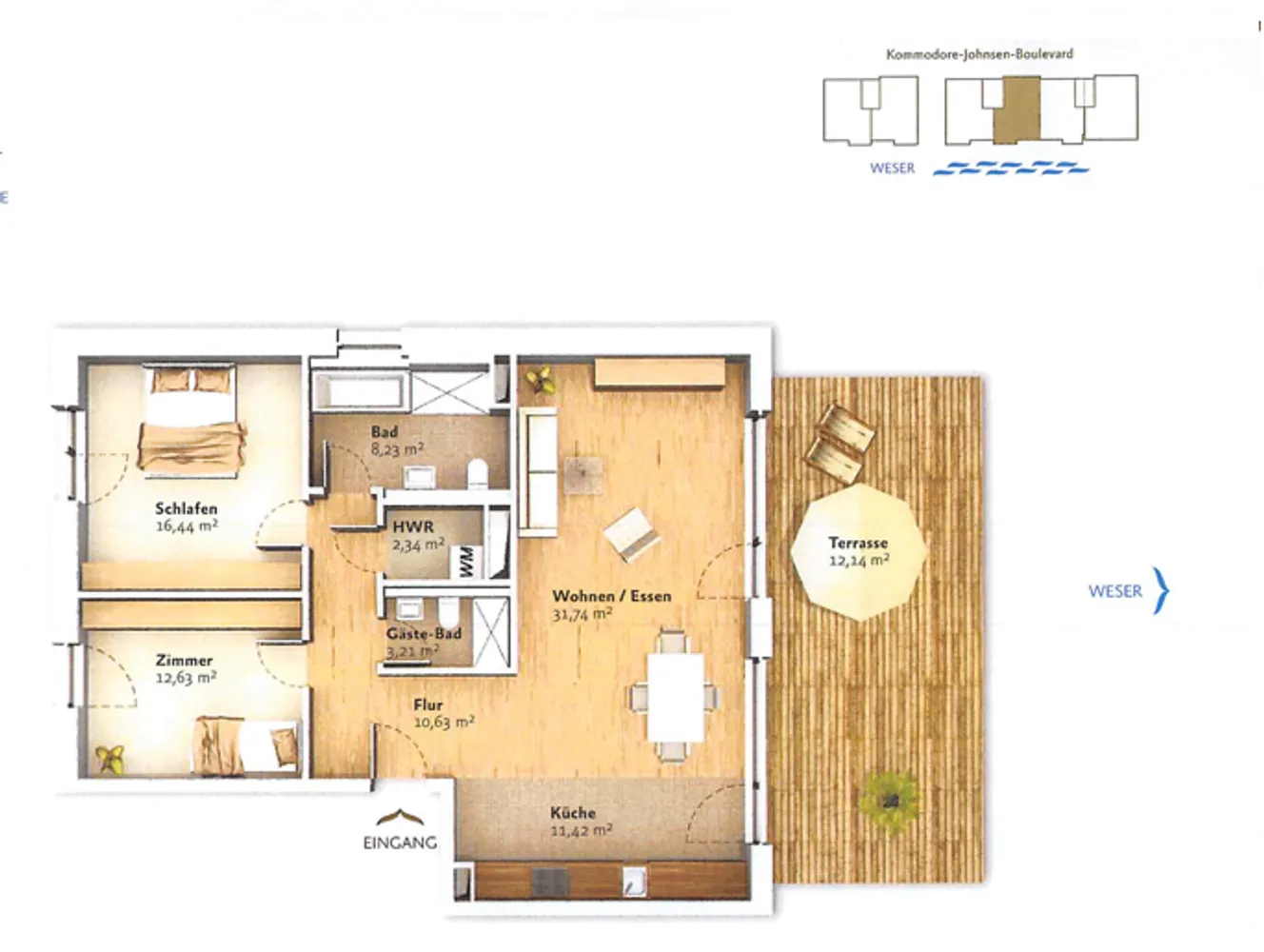 3 room apartment with 111 m² in Bremen – Photo 3