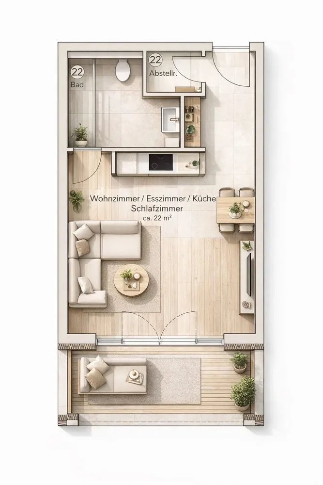 1 Zimmer Wohnung mit 44 m² in Frankfurt am Main – Bild 6