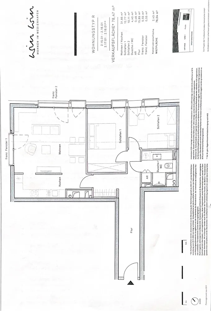 3 room apartment with 78 m² in Düsseldorf – Photo 2