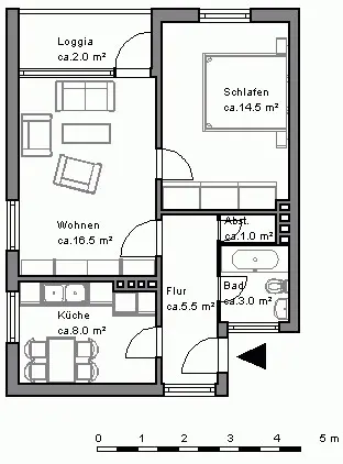 2 Zimmer Wohnung mit 50 m² in Hannover – Bild 3