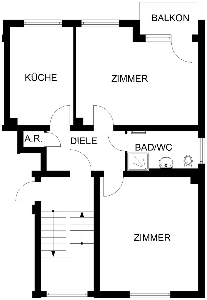 2 Zimmer Wohnung mit 65 m² in Hagen – Bild 2