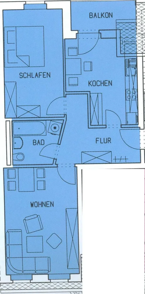 2 room apartment with 64 m² in Chemnitz – Photo 7