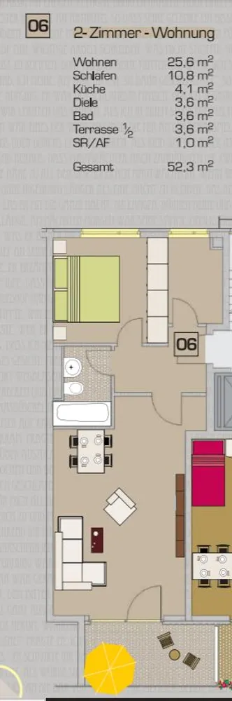 2 Zimmer Wohnung mit 52 m² in München – Bild 3