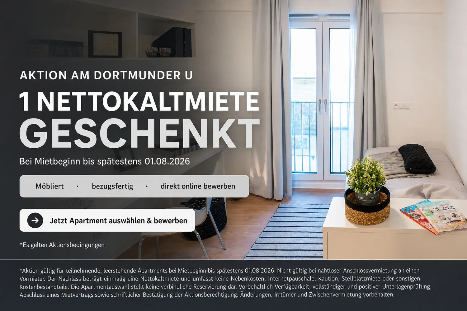 1 room apartment with 20 m² in Dortmund – Photo 2