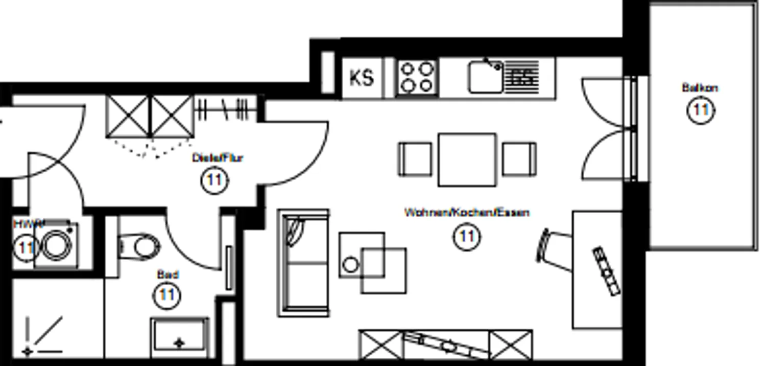 1 Zimmer Wohnung mit 35 m² in Leipzig – Bild 8