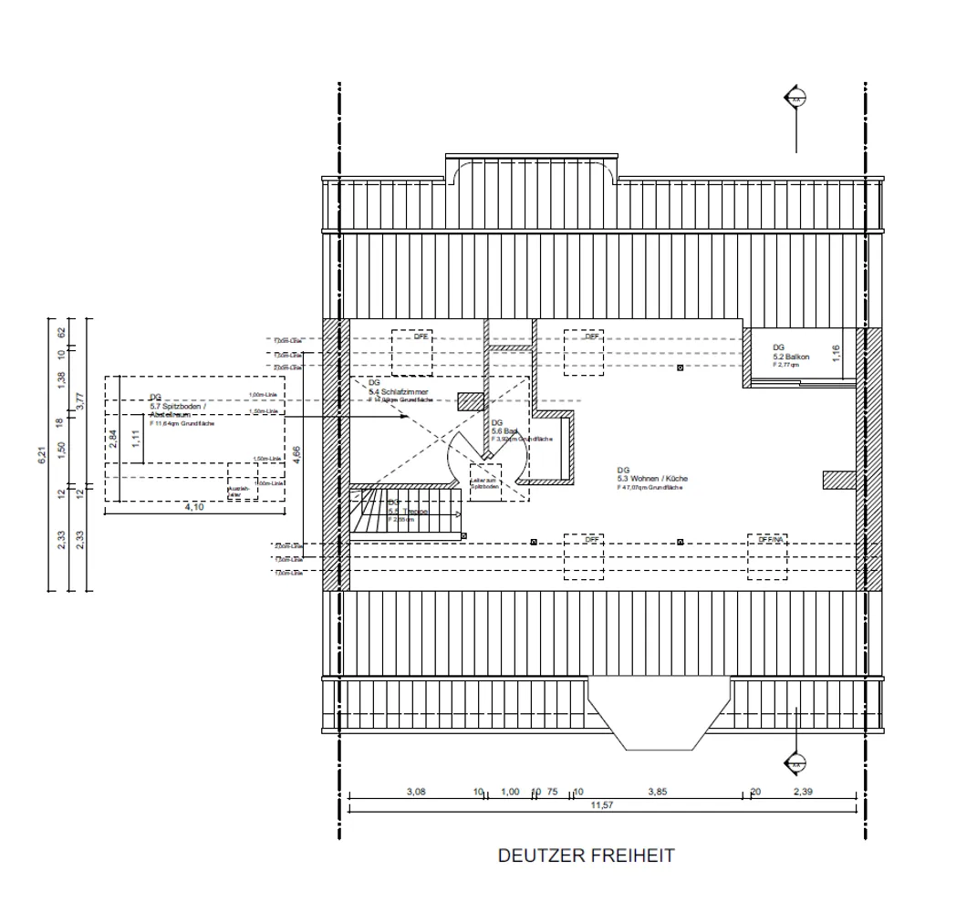 2 Zimmer Wohnung mit 50 m² in Köln – Bild 2