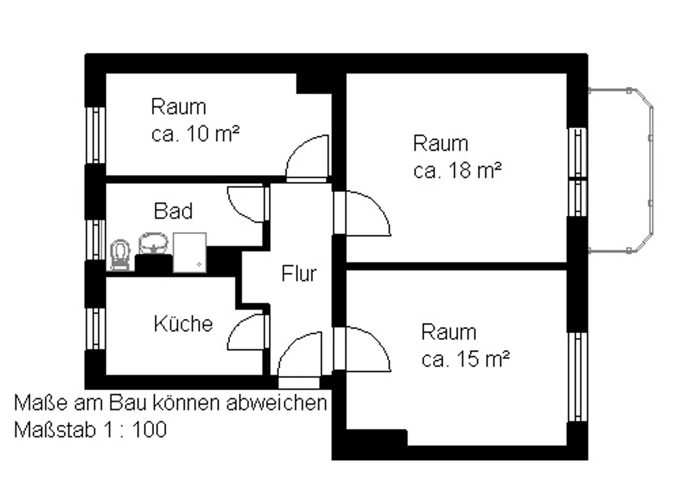 3 Zimmer Wohnung mit 58 m² in Halle (Saale) – Bild 9