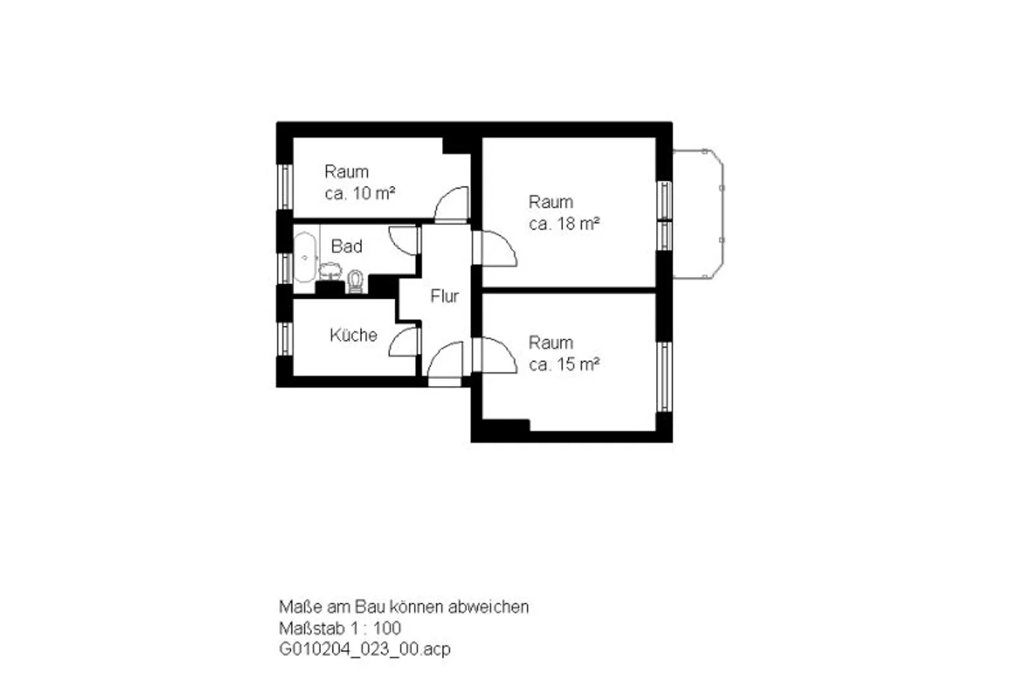 3 Zimmer Wohnung mit 58 m² in Halle (Saale) – Bild 7
