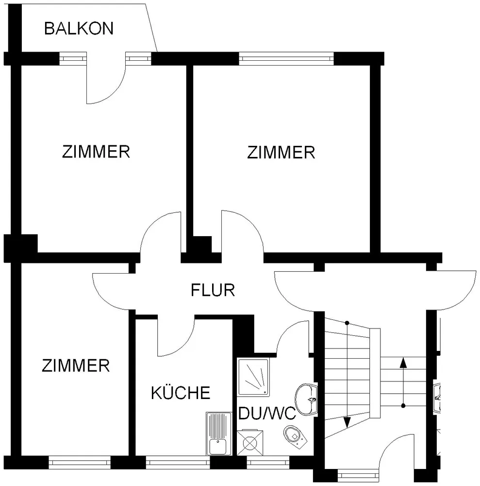 3 Zimmer Wohnung mit 62 m² in Hagen – Bild 2