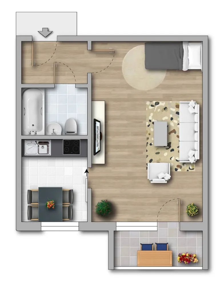 1 Zimmer Wohnung mit 34 m² in Magdeburg – Bild 6