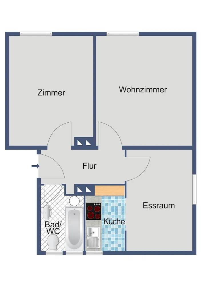 2 Zimmer Wohnung mit 36 m² in Michelstadt – Bild 3