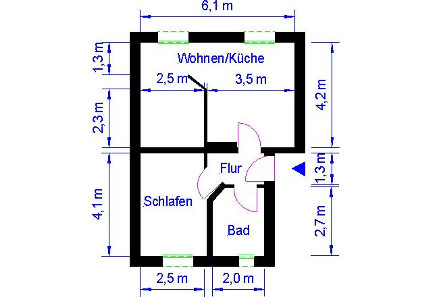 2 Zimmer Wohnung mit 43 m² in Magdeburg – Bild 4