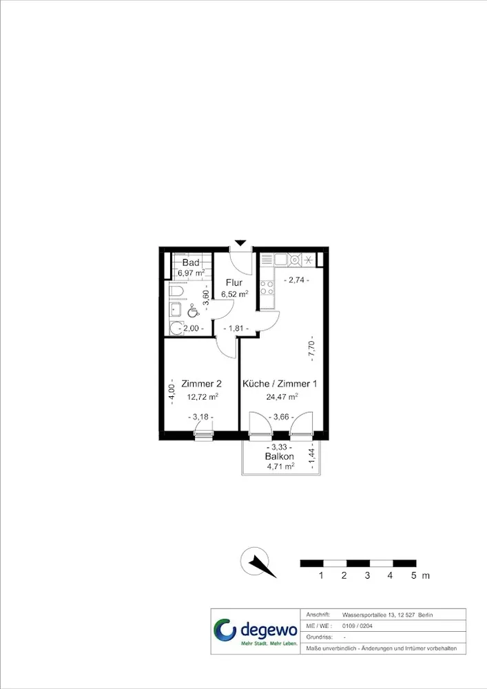2 Zimmer Wohnung mit 53 m² in Berlin – Bild 3