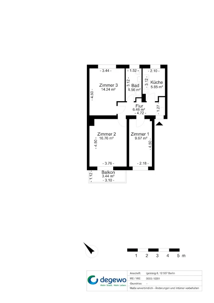 3 Zimmer Wohnung mit 59 m² in Berlin – Bild 9
