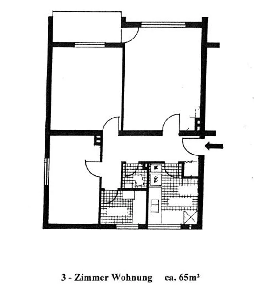 3 Zimmer Wohnung mit 66 m² in Kassel – Bild 2