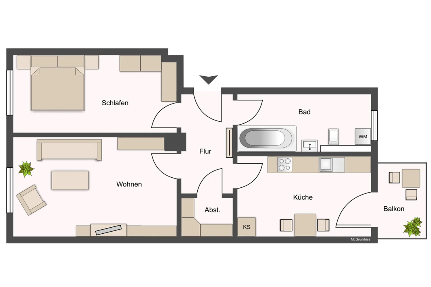 2 Zimmer Wohnung mit 47 m² in Dresden – Bild 2